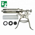 Professional Manufacture Various Capacity 10ml, 20ml, 30ml, 50mVeterinary Semi Automatic injector Metal Animal Revolver Syringe